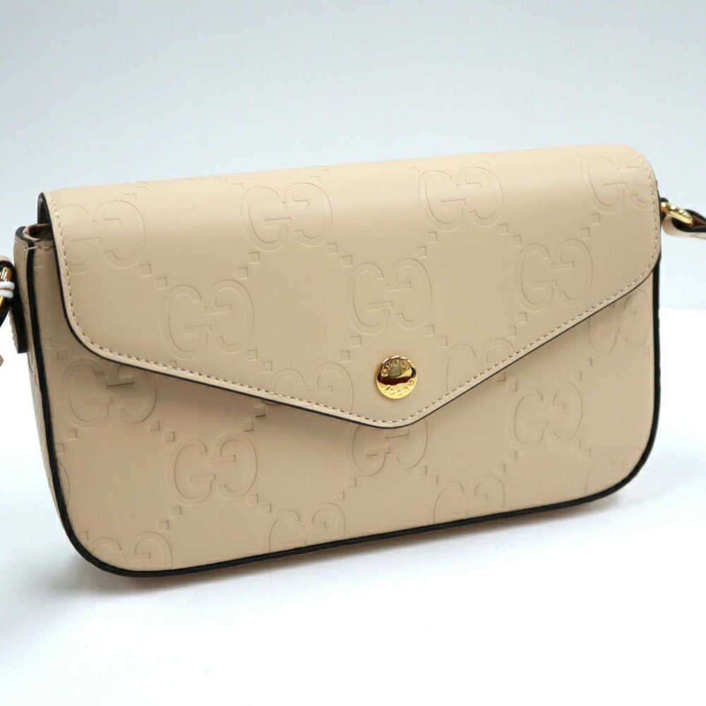 Gucci Super Shoulder Bag Big GG Leather Beige